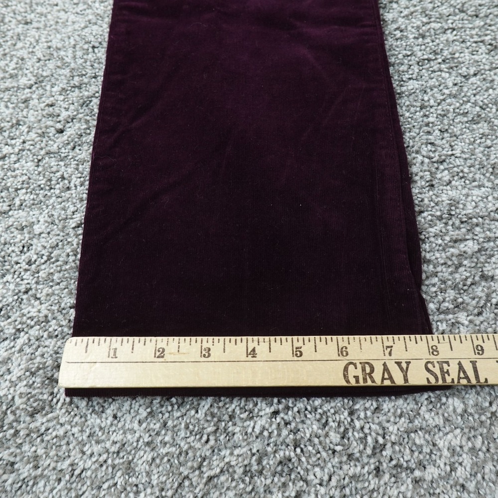 NEW Chaps Pants Womens 12 Purple Corduroy Five Pocket Chino Boot Flare Stretch - Picture 3 of 11